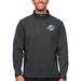 Men's Antigua Heathered Charcoal Miami Dolphins Course Quarter-Zip Pullover Top