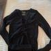 Free People Tops | Free People “Intimately” Long Sleeve Black Criss Cross Shirt | Color: Black | Size: Xs