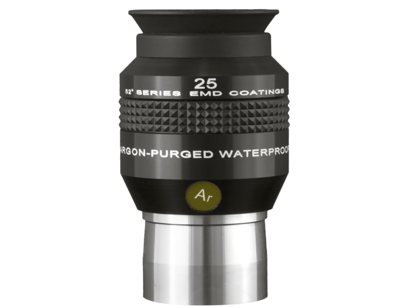 Explore Scientific 25 mm 52 Degrees Series Waterproof Eyepiece Black w/ white lettering ES logo EPWP5225-01