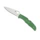Spyderco Endura 4 Lightweight Folding Knife Green FRN Handle Flat Ground FE Silver Blade C10FPGR