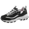 Sneaker SKECHERS "D´Lites - Biggest Fan", Damen, Gr. 41, schwarz-weiß (schwarz, weiß), Leder, Synthetik, Textil, sportlich, Schuhe, Freizeitschuh, Halbschuh, Schnürschuh im trendigen Chunky-Style