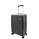 House Of Leather Cabin Size Suitcase Hard Shell Four Wheel Luggage Shuttle Black