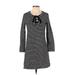 Max Studio Casual Dress: Black Stripes Dresses - Women's Size Small