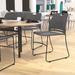 Flash Furniture Hercules Series Commercial 660 LB. Capacity Steel Sled Base Stack Chairs Plastic/Acrylic/Metal in Gray | Wayfair 5-RUT-NC499A-GY-GG