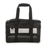 Sherpa Original Deluxe Travel Pet Carrier, Airline Approved & Guaranteed On Board - Lattice Polyester in Black | 17 H x 11 W x 10.5 D in | Wayfair