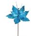 Vickerman 12" Poinsettia Aritificial Christmas Spray Plastic in Blue | 12 H x 12.5 W x 16.5 D in | Wayfair QG191012