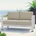 Shore Aluminum Outdoor Patio Loveseat by Modway Metal in Gray | 30.5 H x 56.5 W x 27.5 D in | Wayfair EEI-2267-SLV-BEI