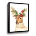 The Holiday Aisle® Christmas Deer - Graphic Art on Canvas in Brown/Green/Red | 24 H x 18 W x 2 D in | Wayfair 319AF670C524464A98B5DA38F81A1FAF