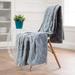 Chanasya Geometric Faux Fur Throw Blanket With Reversible Mink