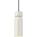 Justice Design Group Tall Hourglass Mini Pendant Light - CER-6510-MAT-MBLK-BKCD