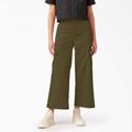 Dickies Women's Regular Fit Cargo Pants - Stonewashed Military Green Size 12 (FPR03)