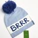 Kate Spade Accessories | Kate Spade | Blue White “Brrr” Beanie W/ Pom Pom | Color: Blue/White | Size: Os