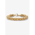 Women's Yellow Gold Ion Plated Stainless Steel Byzantine-Link Bracelet (8Mm), 7.5 Inches Jewelry by PalmBeach Jewelry in Gold