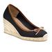 Coach Shoes | Coach Ireena Black Canvas Espadrille Platform Wedge Heels | Color: Black | Size: 8