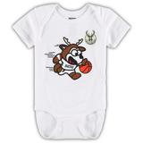 Infant White Milwaukee Bucks Mascot Bodysuit