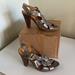Michael Kors Shoes | Michael Kors Metallic Silver Platform Pumps Open Toe Womens Straps | Color: Gray | Size: 10