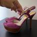 Michael Kors Shoes | Michael Kors Platform Pink Suede Open Toe Heels 7.5 Euc! | Color: Pink | Size: 7.5