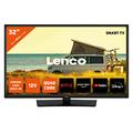 Lenco LED-3263 LED-Fernseher - HD Smart TV - 32 Zoll (80cm) - 12 Volt KfZ Anschluss - HDR - Stereo Lautsprecher - Bluetooth - W-Lan - Tripple Tuner - Alle gängigen Anschlüsse - Schwarz