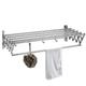 Clothesline Wall Mount Washing Clothes Rack, Clothes Airer Drying Rack Folding, Towel Rack Bar Rail, Retractable Laundry Dryer, With Hooks, for Bathroom Indoor Space Saving (Size : 50cm) little