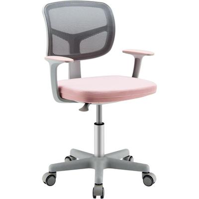 Costway - Kinderstuhl auf Rollen, höhenverstellbar 80-91,5cm, drehbar, mit Rückenlehne & Armlehnen, Image