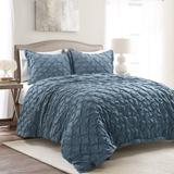 Lush Decor Ravello Pintuck Soft Oversized Duvet Cover 3 Piece Set