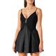 Pinko Damen Arama Faille Technisches Homecoming-Kleid, Z99_Schwarz Limousine, 38