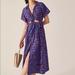 Anthropologie Dresses | Anthropologie Twist Waist Midi Shift Dress. Nwt | Color: Blue/Purple | Size: Xs