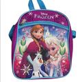 Disney Accessories | Disney Frozen Mini A Purple Blue 2 Pocket Zip 10x8 Kid Toy Play School Backpack | Color: Blue/Purple | Size: Osbb