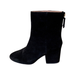 J. Crew Shoes | J Crew Womens Boots Shoes Black Sock Mid Calf Leather Zip Almond Toe Size 8.5 | Color: Black | Size: 8.5
