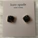 Kate Spade Jewelry | Kate Spade Mini Square Glitter Stud Earrings In Black/Gold | Color: Black/Gold | Size: Os