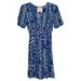 Anthropologie Dresses | Anthro/ Hd In Paris Diamond Patterned Dress Size 2 | Color: Blue/White | Size: 2