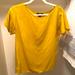 J. Crew Tops | Jcrew Golden Yellow Short Sleeve Silk Blouse | Color: Gold | Size: S