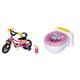 BABY Born Zapf Creation Fahrrad- pinkes Puppenfahrrad für 43 cm Puppen mit gelben Schutzblechen & Zapf Creation Bath Toilette mit Geräuschfunktion und glitzerndem Häufchen zum wegspülen