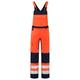 Tricorp 753005 Safety Warnschutz Bicolor Latzhose, 80% Polyester/20% Baumwolle, 100% Nylon (500D) Cordura, 280g/m², Fluorrot-Tinte, Größe 54