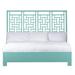 David Francis Furniture Ohana Low Profile Standard Bed Wood/Wicker/Rattan in Blue | 66 H x 80 W x 85 D in | Wayfair B5065BED-K-S135