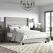 Greyleigh™ Brantley Queen Upholstered Panel Bed Frame, Tall Tufted Wingback Headboard | 60 H x 68.5 W x 84 D in | Wayfair