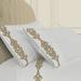 Canora Grey Faedo 300 Thread Count 100% Embroidered Pillowcase Pair 100% Cotton/Sateen in White | Standard | Wayfair