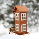 Arlmont & Co. Kasher Decorative Bird Feeder, Copper | 10.2 H x 4.72 W x 4.72 D in | Wayfair 0D101F3856924ECCBE4CB9AE7416CE72