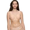 Minimizer-BH TRIUMPH "Modern Finesse W01", Damen, Gr. 85, Cup C, beige (neutral beige), Microtouch, Spitze, Obermaterial: 65% Polyamid, 21% Elasthan, 14% Polyester, unifarben, bestickt, klassisch, BHs, verkleinert die Brust optisch um eine Cup-Größe