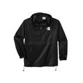 Men's Big & Tall Champion® Hooded Lightweight Anorak Jacket' by Champion in Black (Size 2XL)