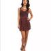 Free People Dresses | Free People Women Sheer Mesh Beaded Mini Embellished Slip Dress In Plum | Color: Red | Size: Check The Measurements Please