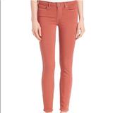 Anthropologie Jeans | Anthropologie Paige Denim Orange 27 Verdugo Ultra Skinny Straight Jeans Stretch | Color: Orange | Size: 27