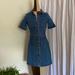 Zara Dresses | Adorable 00s Denim Mini Dress | Color: Blue/Silver | Size: Xs