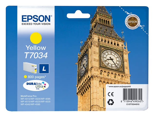 Tinten EPSON C13T70344010 EPSON WP4000 TINTE YEL ST Image