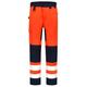 Tricorp 503011 Safety Warnschutz Bicolor Arbeitshose, 80% Polyester/20% Baumwolle, 100% Nylon (500D) Cordura, 280g/m², Fluor Orange-Tinte, Größe 60