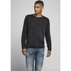 Rundhalspullover JACK & JONES "LEO", Herren, Gr. M, grau (anthrazit, grau), Obermaterial: 100% Baumwolle, modisch, schmal, Rundhals, Pullover