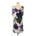 Gibson Casual Dress - Shift: Purple Floral Dresses - Women's Size X-Small