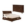 CDecor Home Furnishings Maeve Pinot Noir 2-Piece Bedroom Set w/ Dresser Wood in Brown | 56.5 H x 64.75 W x 91.25 D in | Wayfair 206207Q-S2D