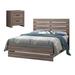 CDecor Home Furnishings Geary 2-Piece Bedroom Set w/ Nightstand Wood in Brown | 52.25 H x 63 W x 85.75 D in | Wayfair 206818Q-S2N