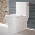 Swiss Madison 1.28 GPF Elongated One-Piece Toilet (Seat Included) in White | 29.25 H x 14 W x 26.06 D in | Wayfair SM-1T105